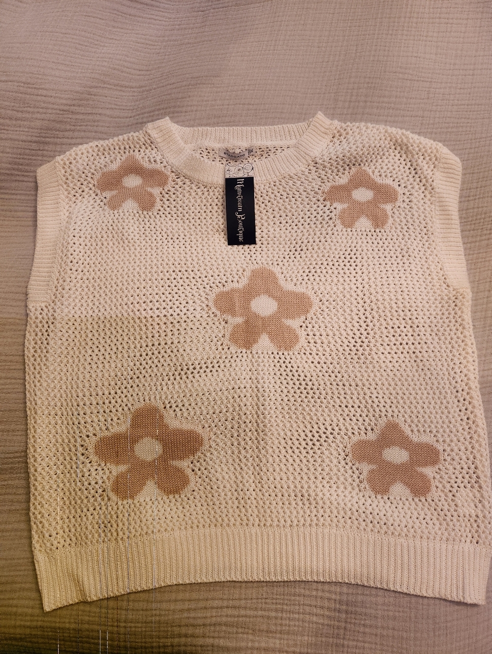 Floral Knit Sweater Size XL